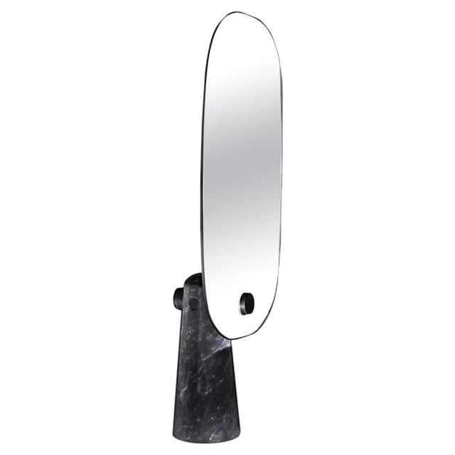 Black Marble Iconic Mirror by Dan Yeffet and Lucie Koldova For Sale