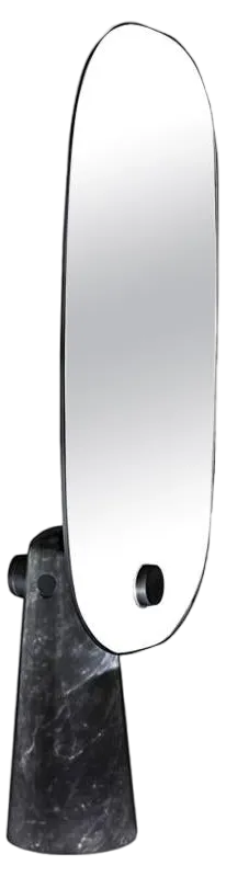 Black Marble Iconic Mirror by Dan Yeffet and Lucie Koldova