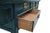 Vintage Century Furniture Faux-Malachite Green Pagoda Console Sideboard With Brass Hardware, Attributed For Sale - Image 10 of 18