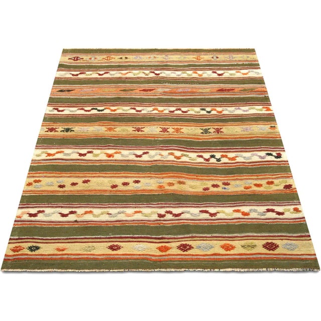 1950s 1950s Turkish Kilim Rug For Sale - Image 5 of 6