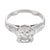 Contemporary Mid Century Gia 1.51 Carat Diamond Platinum Engagement Ring, Size 5 For Sale - Image 3 of 6