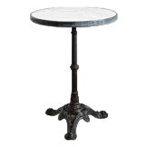French 19th Century 20-Inch Marble Top Bistro Table For Sale