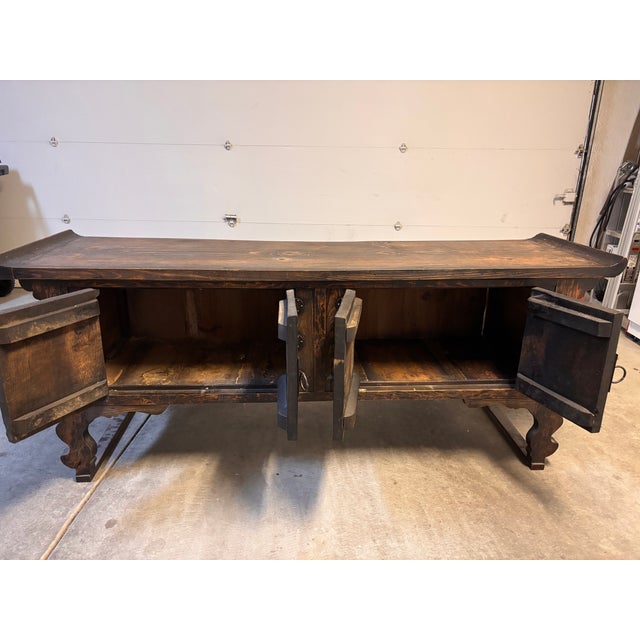Antique Korean Reproduction Credenza, Great for Large TVs For Sale - Image 4 of 4
