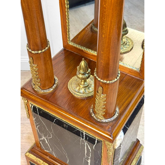 Antique French Rococo Empire Marble Top Plant Stand Pedestal Table For Sale - Image 10 of 15