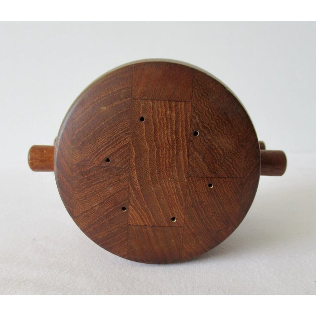 Chestnut C.1970's Jens Quistgaard (Design) for Dansk Int'l. Denmark Dual Teak Salt & Pepper Shaker For Sale - Image 8 of 12