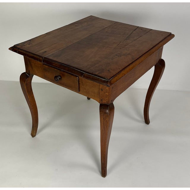 Late 19th Century French Side Table With Double Drawers and Cabriole Legs For Sale - Image 12 of 15