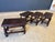Traditional Antique Tooled Leather Top Stools / Tables For Sale - Image 3 of 17