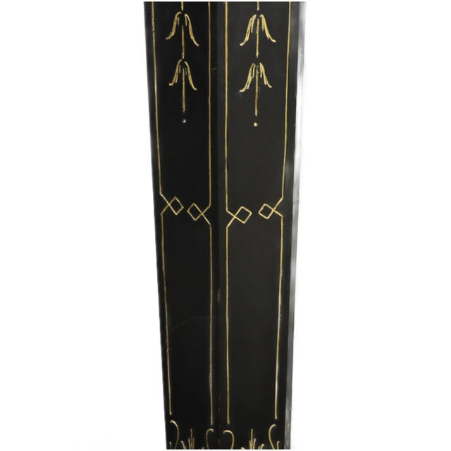 Baroque Antique Art Nouveau Floral Column in Black Gold, 1900 For Sale - Image 3 of 18