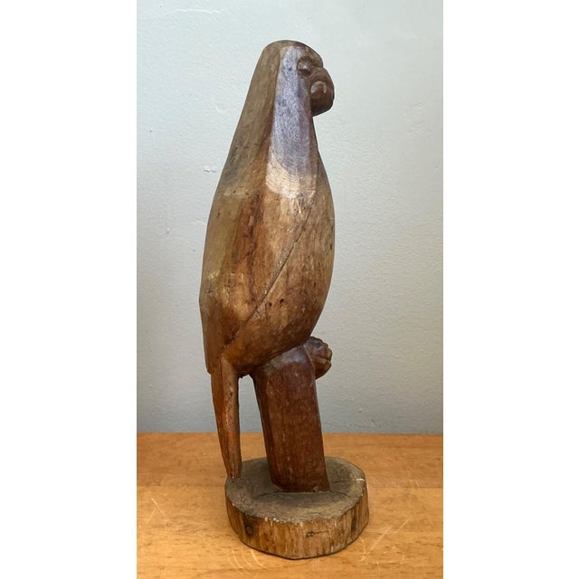 Vintage Carved Wood Bird Sculptures - A Pair For Sale - Image 11 of 13