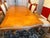 Camel 1990s Grand Traditional Italian Carved Pedestal Dining Table & 8 Damask Chairs - 9 Piece Set For Sale - Image 8 of 9