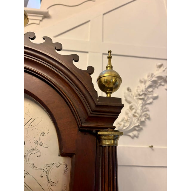 Antique Georgian Mahogany 8 Day Longcase Clock by James Field of Hempstead, 1785 For Sale - Image 9 of 17