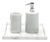 White Carrara Marble Rounded Bathroom Set from Fiammettav Home Collection, Set of 3 For Sale
