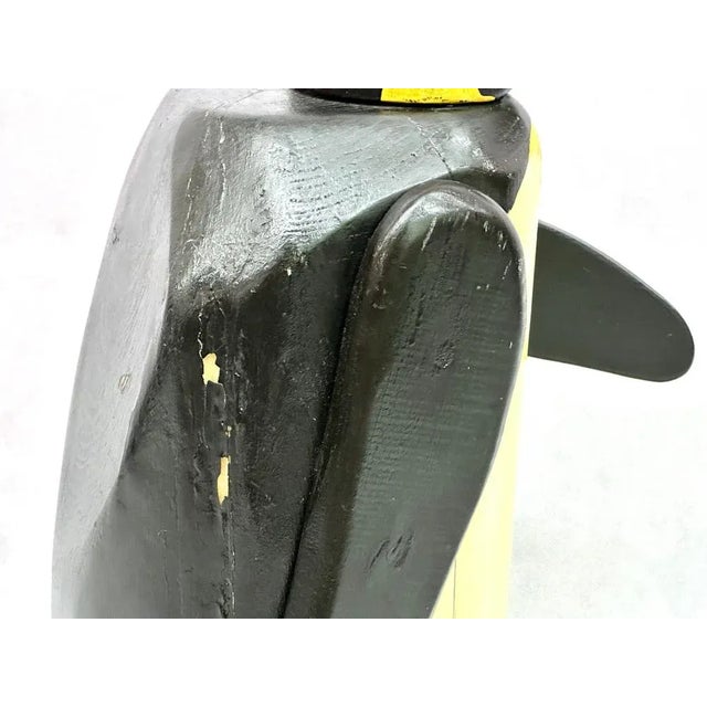 Large Vintage Carved Wooden Penguin Sculpture, 1970s For Sale - Image 5 of 12