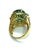 Green Bochic “Capri” Vintage Natural Diamond & Emerald Ring Set in 18K Gold & Silver For Sale - Image 8 of 11