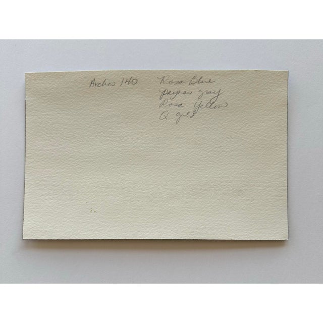 Contemporary Original Watercolor Landscape “Three Trees” For Sale - Image 3 of 3