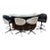Mid 20th Century Hollywood Regency Tufted Four-Seat Swivel Bar With Matching Stools, 5 Pieces For Sale