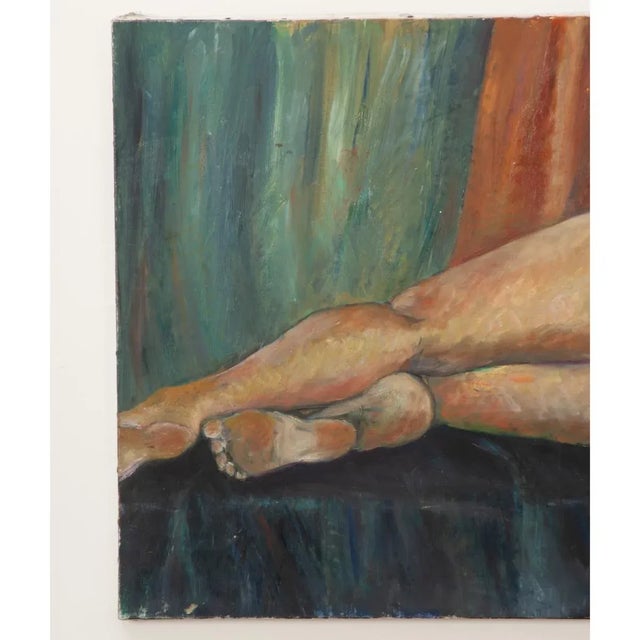 French Vintage Nude Painting of a Lady For Sale - Image 4 of 7