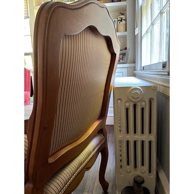 Wood Pair of French Arm Chairs For Sale - Image 7 of 10