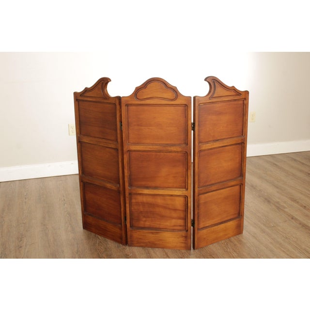 Vintage Three-Panel Decoupage Folding Screen For Sale - Image 4 of 12