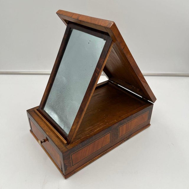 Biedermeier Jewelry Box in Walnut, Ebony, Maple, South Germany, 1830s For Sale - Image 14 of 18