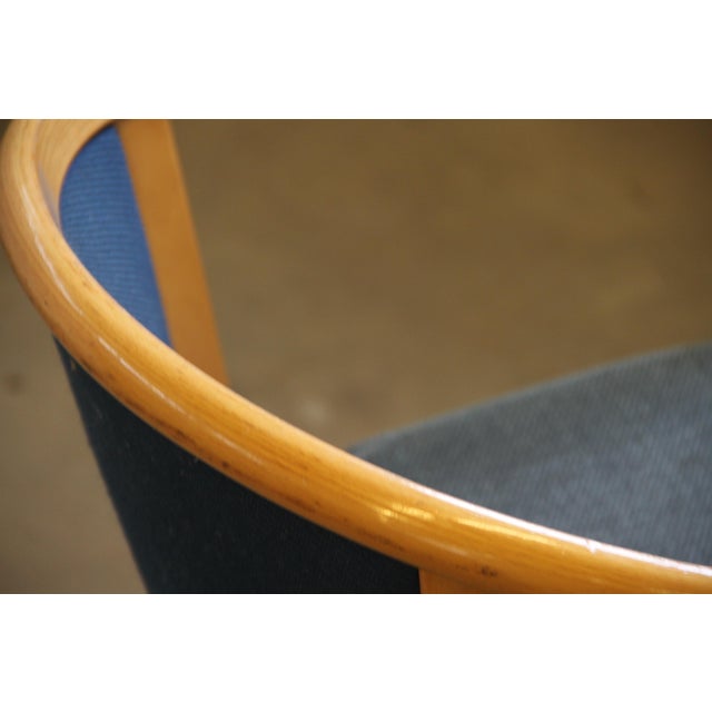 Brown Beech Wood Dining Chairs by Rud Thygesen & Johnny Sørensen for Magnus Olesen, 1980, Set of 4 For Sale - Image 8 of 17