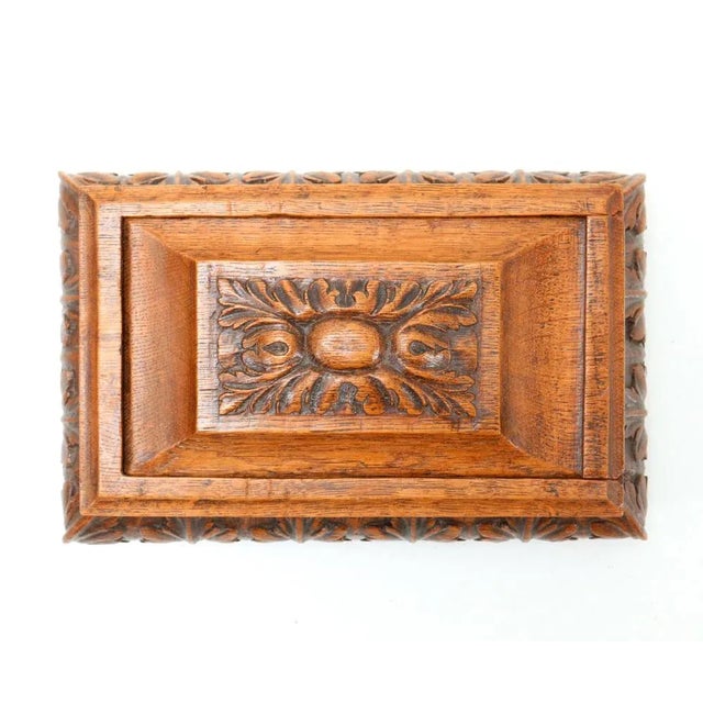 19th Century Dutch Oak Decorative Box For Sale - Image 3 of 12