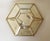 Hexagonal Gold-Plated Flush Mount or Wall Lamp with Faceted Glass, Italy, 1980s For Sale - Image 15 of 18