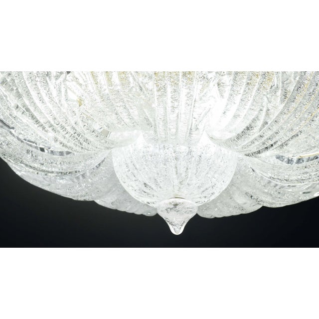 Transparent Garda Italian Murano Glass Ceiling Light or Flush Mount, 1980s For Sale - Image 8 of 15