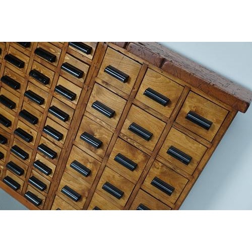 Industrial Dutch Beech & Pine Workshop Cabinet, 1950s For Sale - Image 15 of 18
