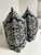2020s Bespoke Blue + Ivory Ikat Damask Throw Pillows, Pair For Sale - Image 5 of 12