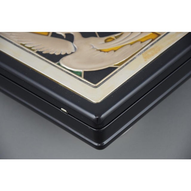 Italian Art Nouveau Style Decorative Silver Jewelry Box, 1980s For Sale - Image 4 of 14