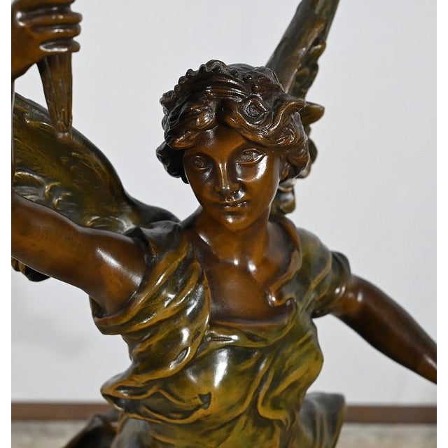 Metal Ferville-Suan, La Patrie, Late 1800s, Regula Sculpture For Sale - Image 7 of 18