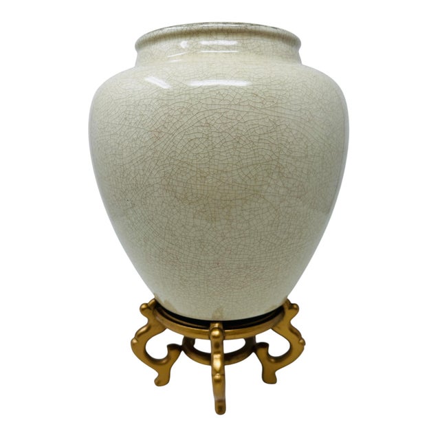 Vintage 1980s Japanese Porcelain 7.5-Inch Ovoid Iris and Kingfisher Vase For Sale In Tampa - Image 6 of 13