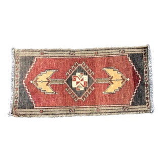 Small Vintage Turkish Rustic Rug For Sale