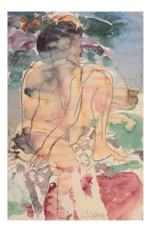 'Seated Nude' by Victor Di Gesu, Louvre, Academie Chaumiere, Carmel, California, San Francisco Art Association, Los Angeles County Museum of Art