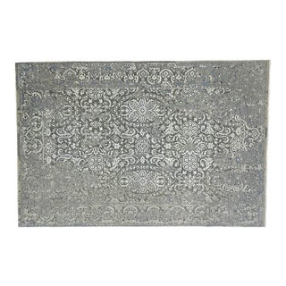 Silk and Wool Modern Style Rug , 6' X 8'10" For Sale