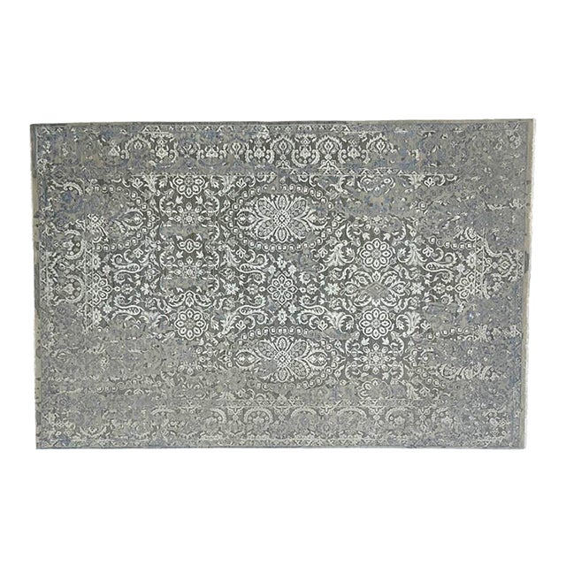 Silk and Wool Modern Style Rug , 6' X 8'10" For Sale