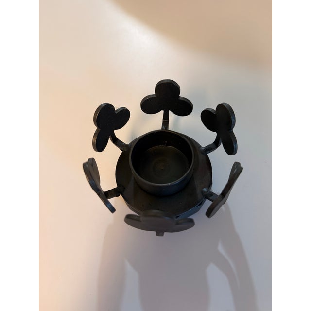 1970s Mid-Century Modern Boda Smide Wrought Iron & Glass Candleholder by Bertil Vallien - In Original Box For Sale In Baltimore - Image 6 of 10