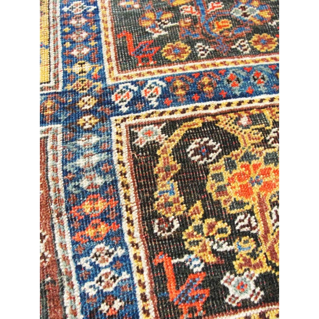 Antique Persian Qashqai Garden Rug 4' X 6' For Sale - Image 4 of 11