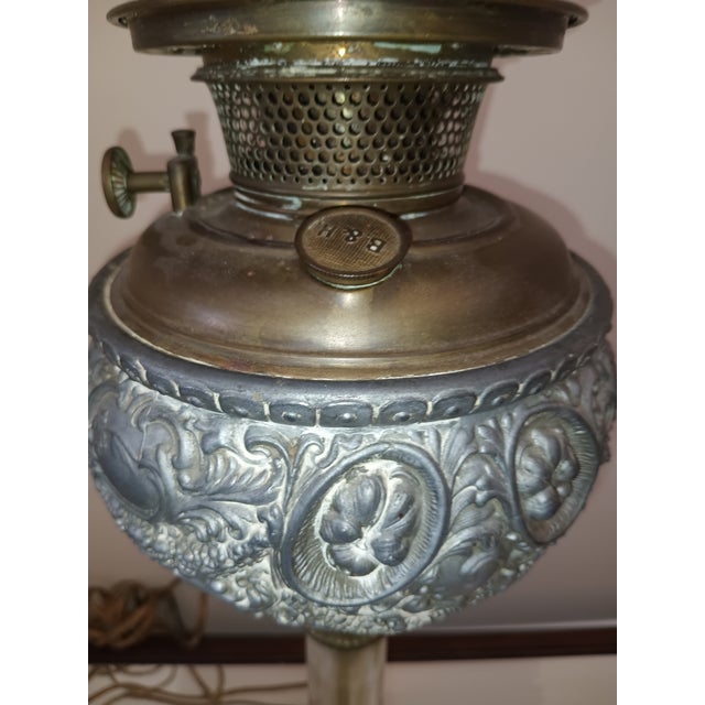 Antique Bradley & Hubbard Banquet Onyx Lamp Own a Masterpiece of Victorian Elegance: Authentic For Sale - Image 10 of 12