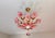 1980s Italian Pink Murano Style Glass Floral Chandelier – Hand-Painted Porcelain & Brass Ceiling Light For Sale - Image 14 of 18