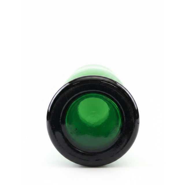 Mid-Century Modern Vintage Mid-Century Emerald Green Blown Art Glass Footed Pedestal Vase For Sale - Image 3 of 3
