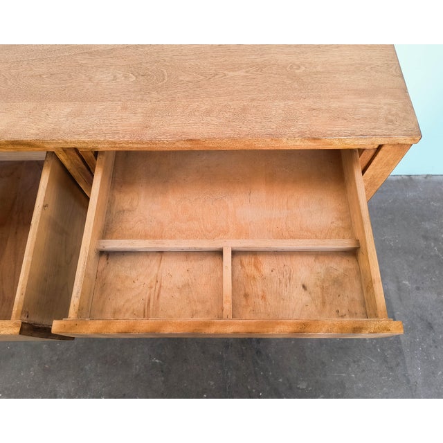 Wood 1950s Russel Wright for Conant Ball Maple Writing Desk For Sale - Image 7 of 10