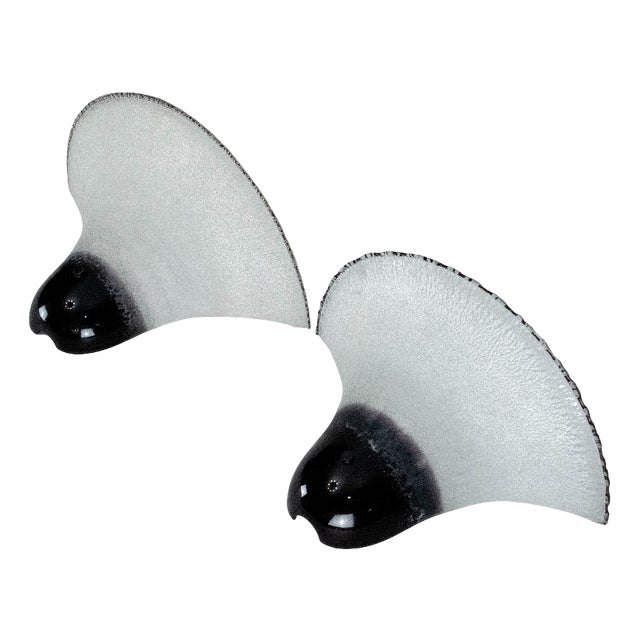 Large Labeled Barbini Murano Glass Wall Sconces, Italy, 1970s, Set of 2 For Sale