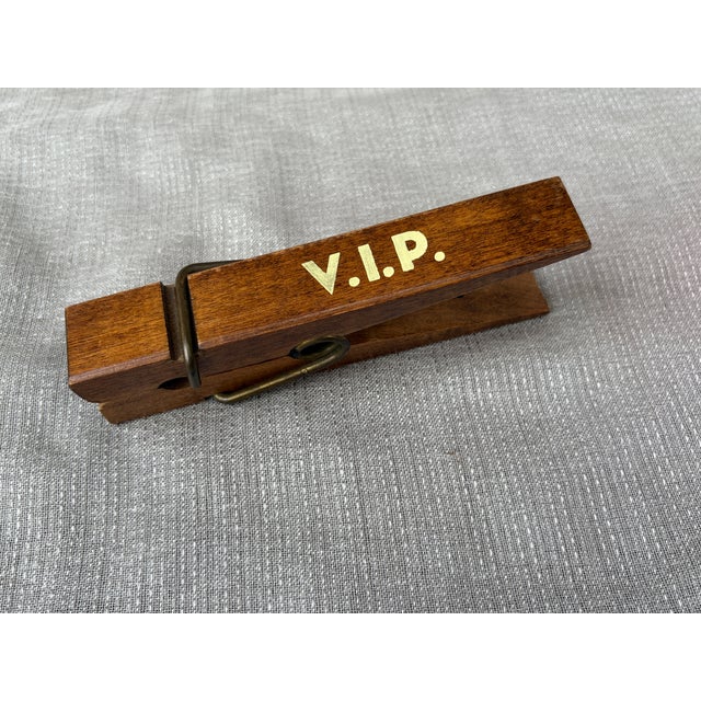 American Vintage Oversized Wooden Clothespin For Sale - Image 3 of 16