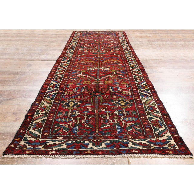 Antique Persian Bakhtiari Rug Runner, 03'03 X 13'02 For Sale - Image 9 of 10