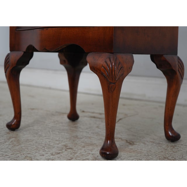 Vintage Small Size English Burl Wood Highboy For Sale - Image 11 of 15