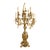 Grand French-Style Gilded Bronze Candelabra – Ornate Foliate Design With Multiple Candle-Style Lights For Sale