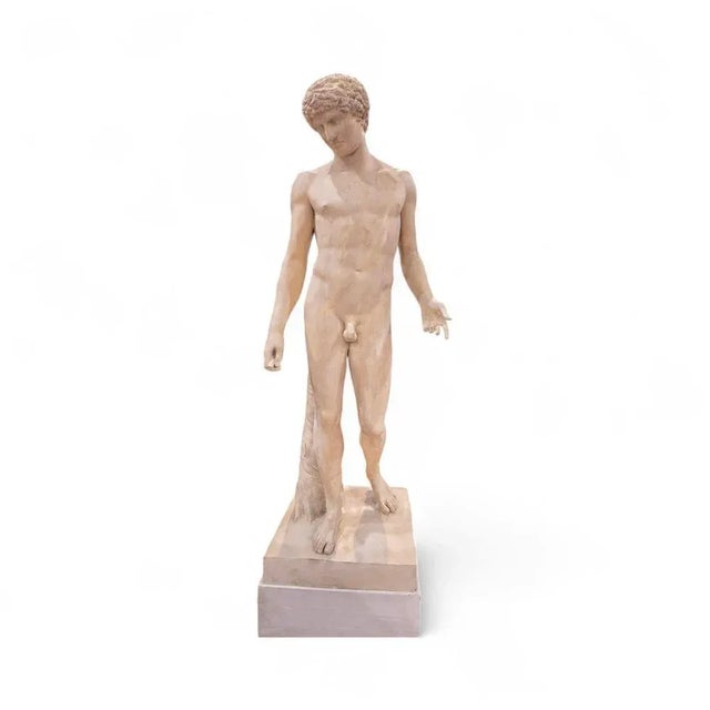 Large 19th Century Plaster Sculpture of a Greek Figure, 1890s For Sale - Image 3 of 7