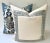 Chinoiserie Chinoiserie Indigo Blue Greek Key Trim, Natural Off White Belgium Linen Pillow Cover For Sale - Image 3 of 6